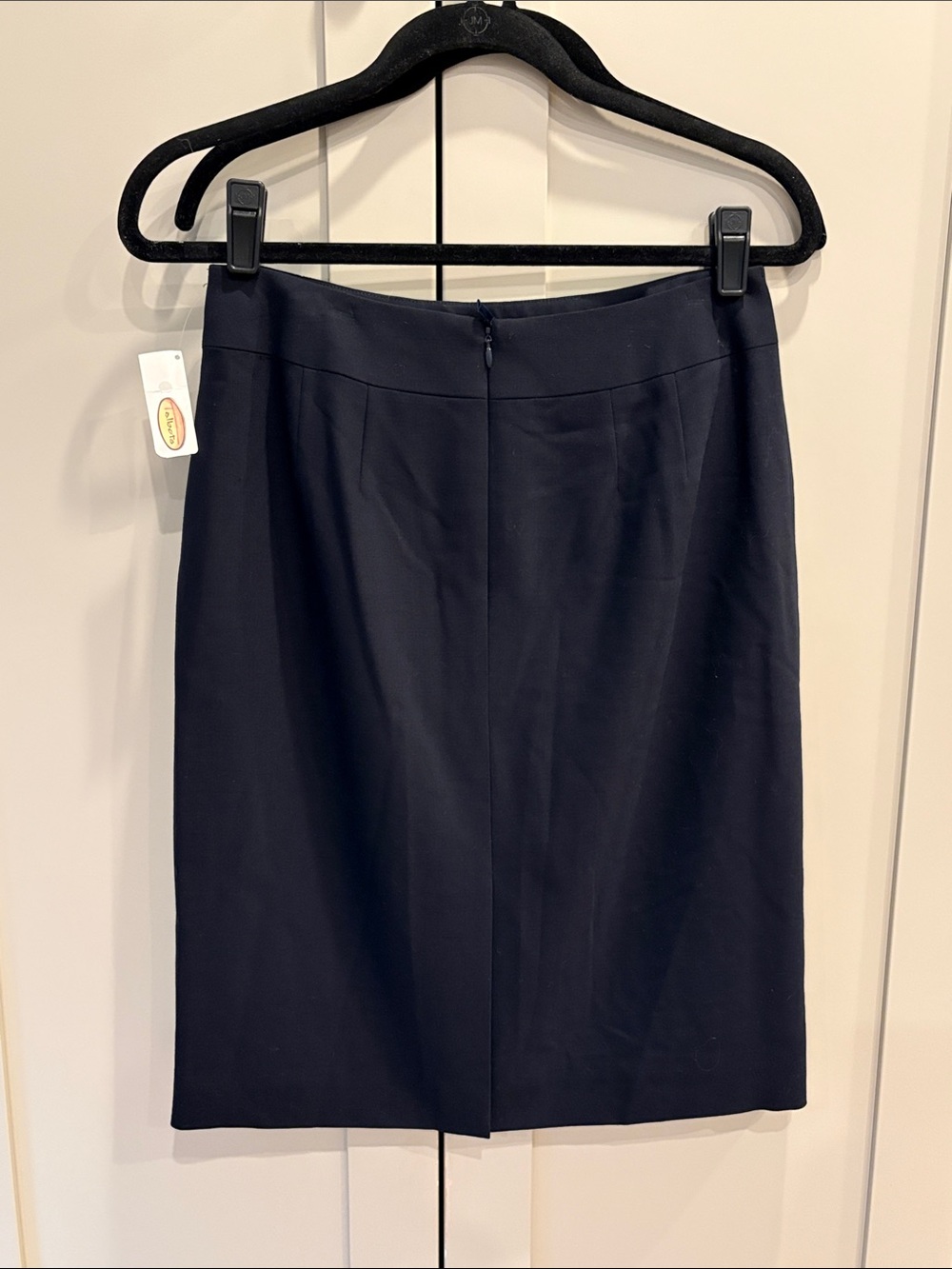 Talbots Italian Wool Navy Pencil Skirt Sz 6 - Picture 2 of 8